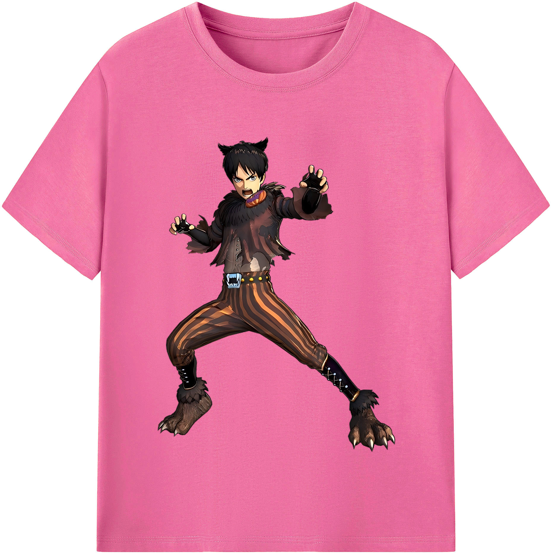（画像用） 進撃の巨人 エレン･イェーガー Attack on Titan Eren Jäger レディースカジュアルプリントTシャツ（綿100％）
